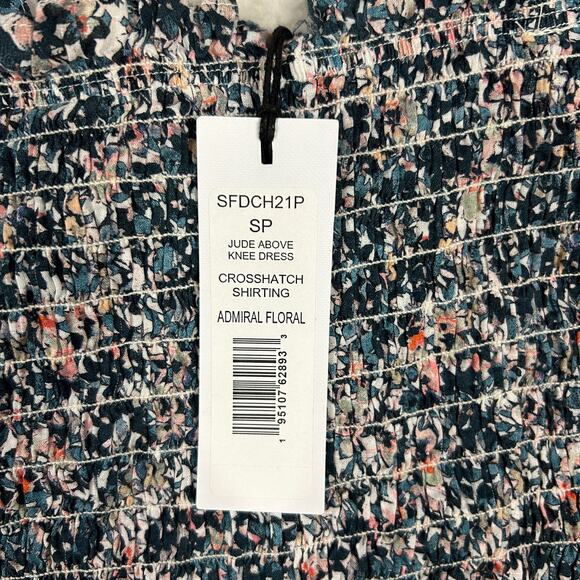 Michael Stars Sz SP Jude Puff Sleeve Smocked Mini Dress Pockets Cottagecore NEW - Picture 8 of 12